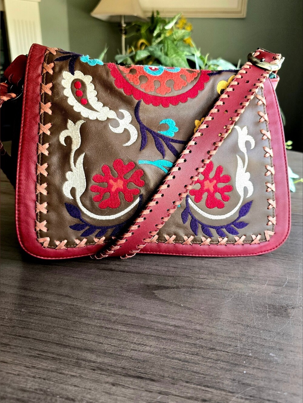 Isabella Fiore "Serena"  Vintage Flap Saddle Bag/Shoulder Bag